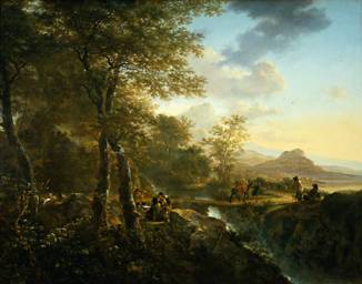 Italian Landscape with Draughtsman